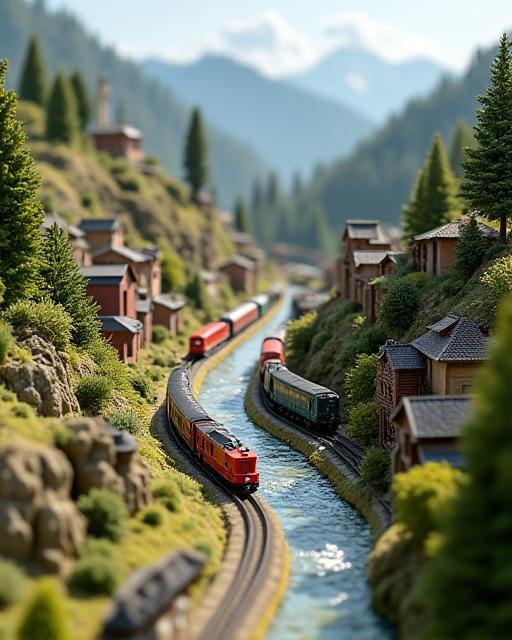 Model Railway Landscape Scene